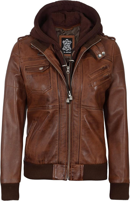 The Prastara fjackets Leather Jacket Women