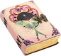 Book of Spells Leather Bound Journal Deckle Edge Paper Grimoire Printed Diary Third Eye witchcraft supply and Witch Spell Notebook Antique Vintage Book for Men and Women (Pink Luna Moth)