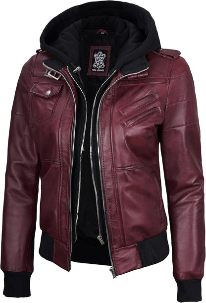The Prastara fjackets Leather Jacket Women