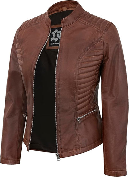 The Prastara Womens Leather Jacket