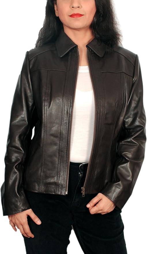 The Prastara Women's Lambskin Leather Jacket