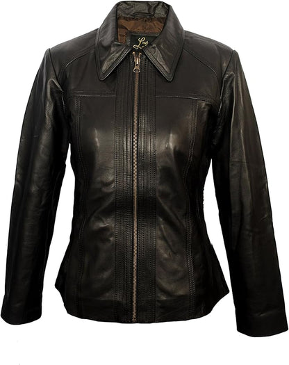 The Prastara Women's Lambskin Leather Jacket