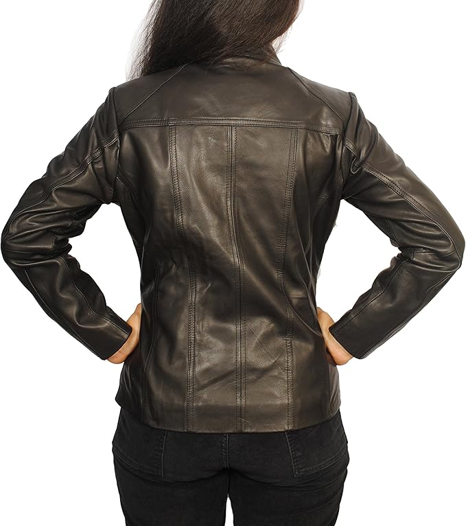 The Prastara Women's Lambskin Leather Jacket