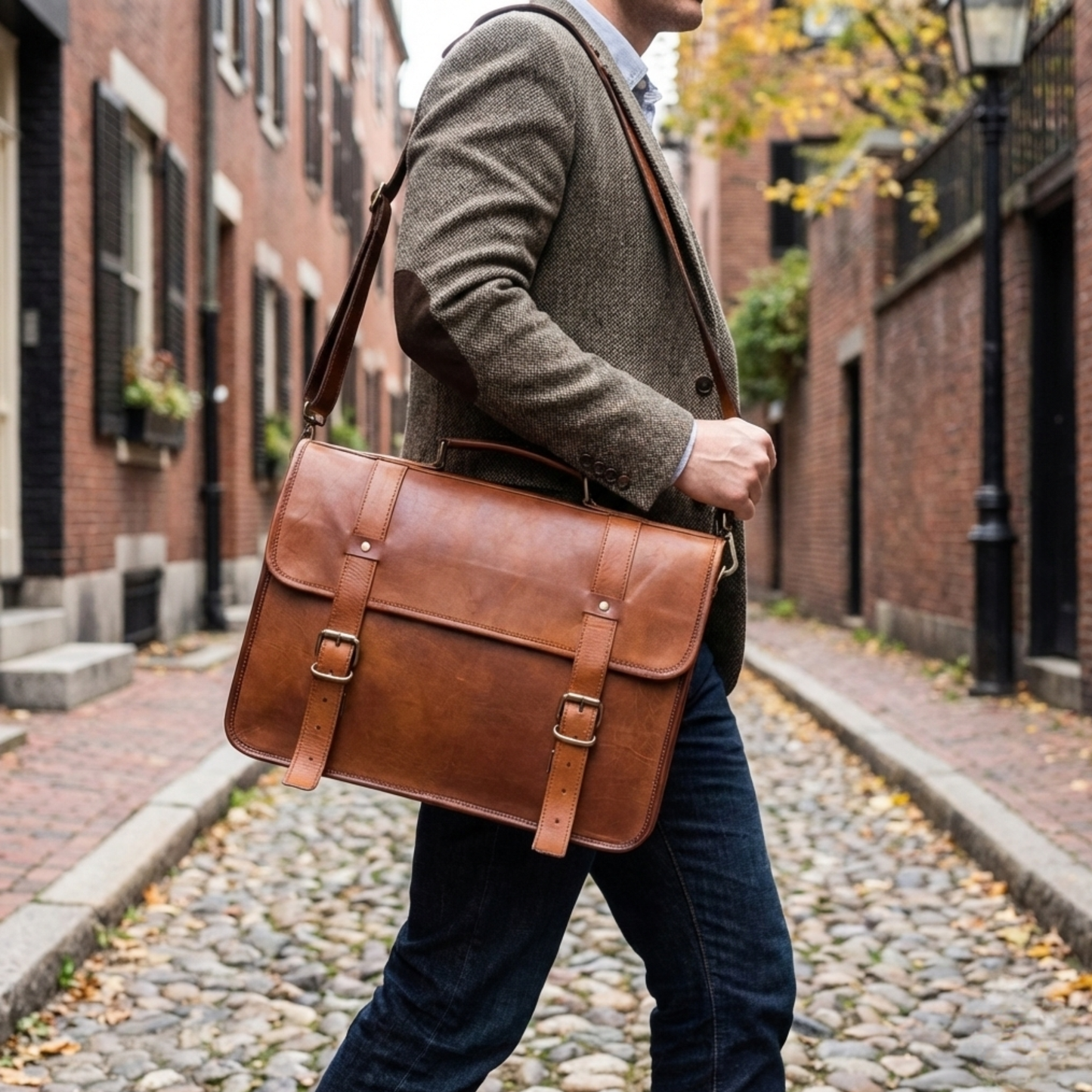 Leather Messenger Bag