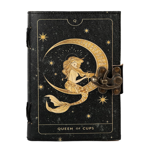 New Leather Diary for Man & Woman Size 7 x 5 inch Vintage Journal Notebook (QUEEN OF CUPS)