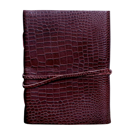 Vintage Leather Journal – 200 Handmade Vintage Deckle Edge Paper – Leather bound Journal For Women Men – Vintage Key Closure - Book of Shadows - Cappuccino Brown - 7X5
