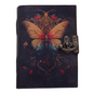Prastara - Metal Lock Beautiful Butterfly UV Printed Design 7X5" Handcrafted Leather Journal-200 Pages