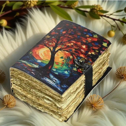 Prastara -Leather Bound Journal - , 7"X5", 600   Pages - Vintage Blank Paper Diary for Writing, Drawing, Sketchbook, and Travel Notebook - Ideal for Women and Men