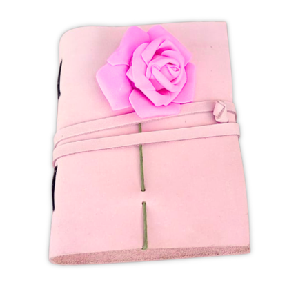Elegant Rose Leather Journal Floral Notebook Spiritual Growth Mystical Blossoming Notebook for Writing and Gifting 5x7 inches for teens