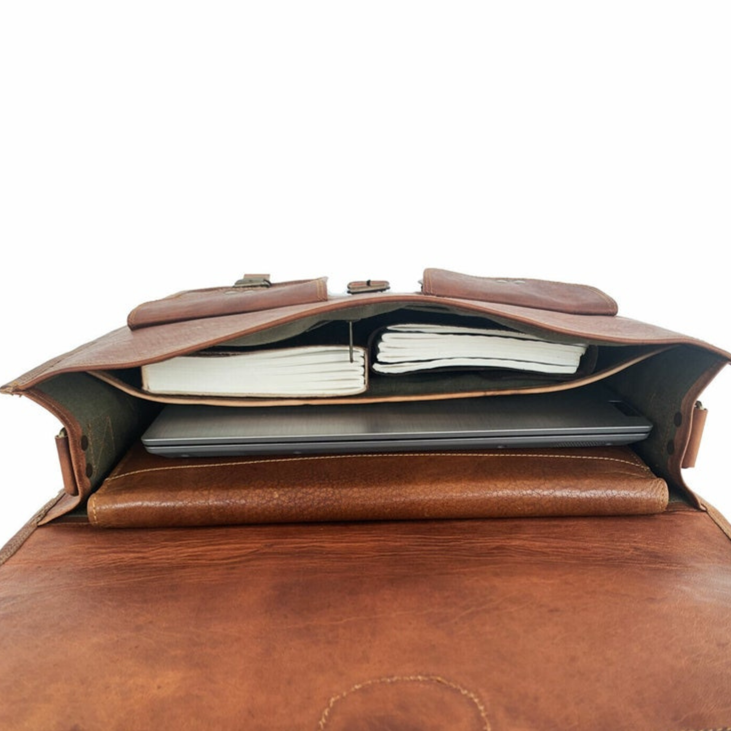 18 INCH Leather Briefcase Laptop Messenger bag best computer satchel Handmade Bags for men and women