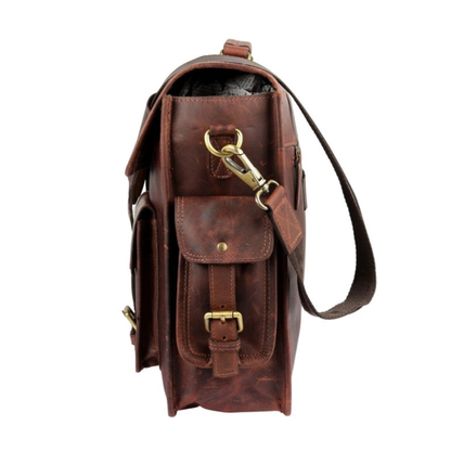 18 INCH Leather Briefcase Laptop Messenger bag best computer satchel Handmade Bags for men and women