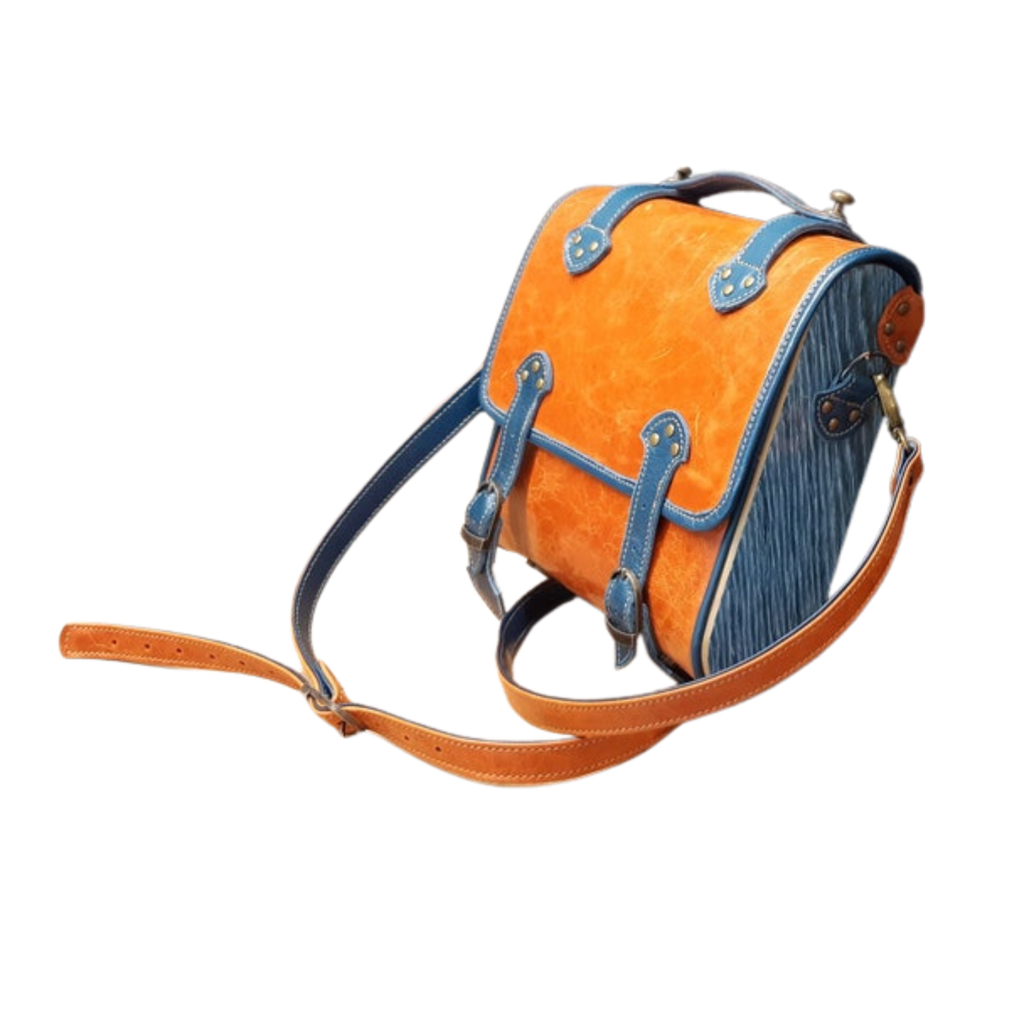 100% Natural Goat Leather Shoulder Bag Handmade Unisex