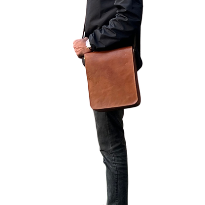 Handmade Personalized Genuine leather Satchel bag for iPad bag shoulder bag for Men & Women gift for men office bag work rustic bag Satchel