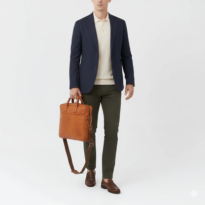 Leather Laptop Briefcase
