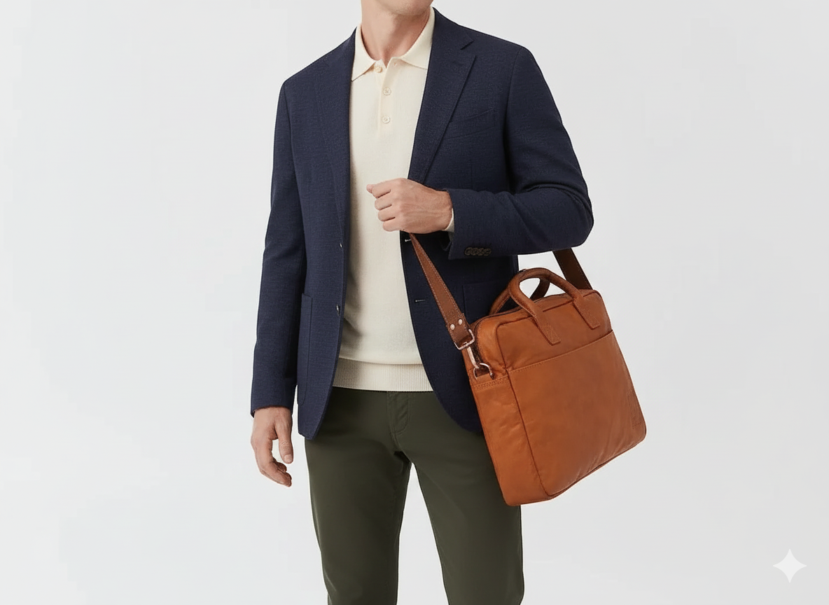 Leather Laptop Briefcase