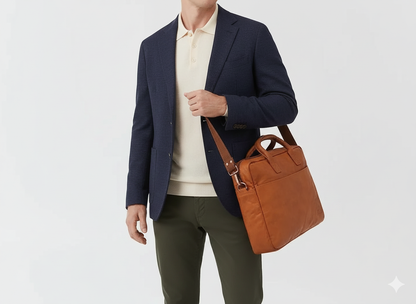 Leather Laptop Briefcase