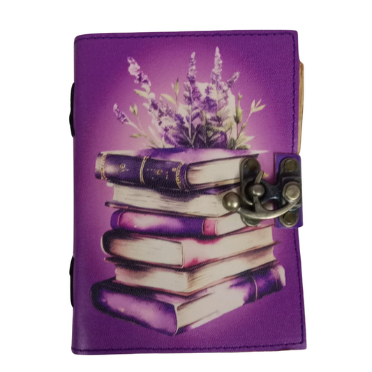 Blank Spell Book of Shadows Journal UV printed Witchcraft Supplies Wiccan Notebook Handmade Vintage Deckle Paper Grimoire Journal Leather Sketchbook, Drawing Journal (7 X 5)