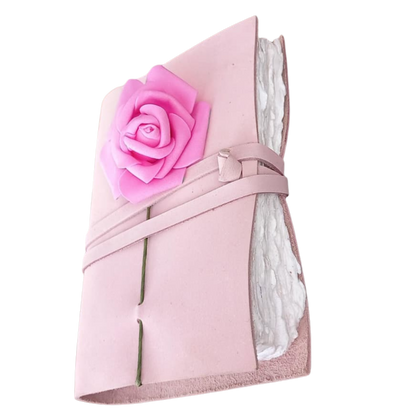Elegant Rose Leather Journal Floral Notebook Spiritual Growth Mystical Blossoming Golden Black Rose Diary for Women Girls power Handmade Empowerment journal Self love Notebook for Writing and Gifting 5x7 inches for teens