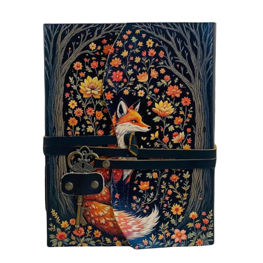 UV PRINT Leather Journal Notebook -Sketchbook grimoire journal - Book of Shadows vintage handbound Large Journal for Men and Women