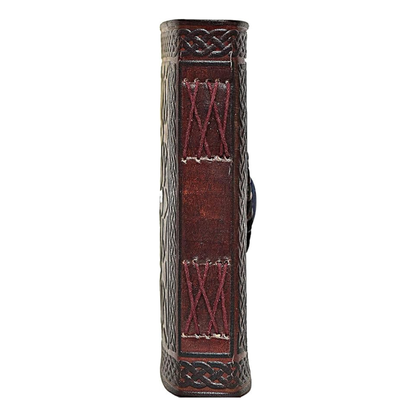 Moon Blue Lapiz Embossed Vintage Leather Journal | 240 Pages of Antique Handmade Deckle Edge Vintage Paper, Leather Sketchbook, Drawing Journal, Great Gift