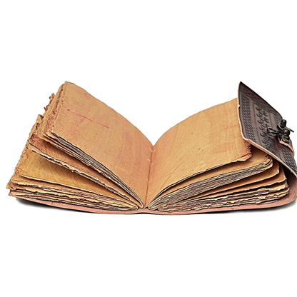 Moon Blue Lapiz Embossed Vintage Leather Journal | 240 Pages of Antique Handmade Deckle Edge Vintage Paper, Leather Sketchbook, Drawing Journal, Great Gift