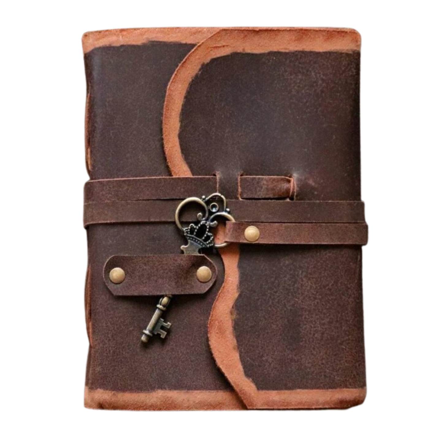 Blank Spell Book of Shadows Journal with Key & strap Lock  Vintage Handmade Leather