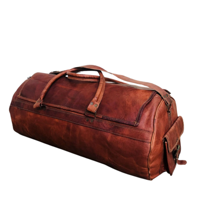 Leather Gym Weekender Duffle Bag