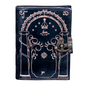 Genuine Leather Lord of the Rings Journal – Doors of Durin Design | Handmade Vintage Leather Diary with Lock | Tolkien Inspired Notebook for Writing, Sketching & Travel | Gift for Men & Women
