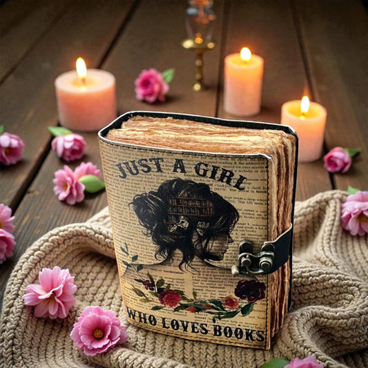 UV PRINT Leather Journal Notebook -Sketchbook grimoire journal - Book of Shadows vintage handbound Large Journal for Men and Women