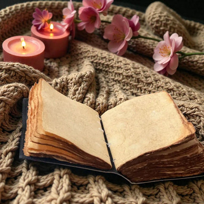 UV PRINT Leather Journal Notebook -Sketchbook grimoire journal - Book of Shadows vintage handbound Large Journal for Men and Women