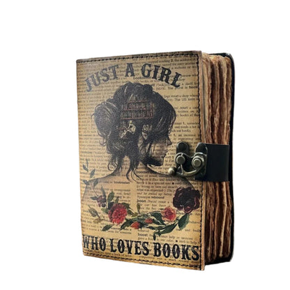 UV PRINT Leather Journal Notebook -Sketchbook grimoire journal - Book of Shadows vintage handbound Large Journal for Men and Women