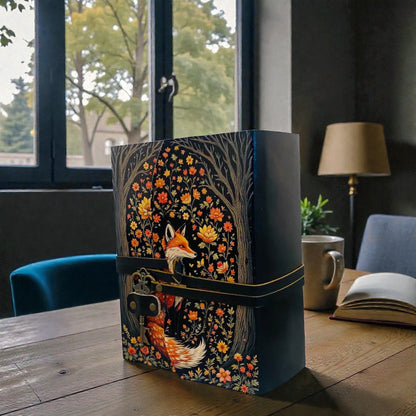 UV PRINT Leather Journal Notebook -Sketchbook grimoire journal - Book of Shadows vintage handbound Large Journal for Men and Women