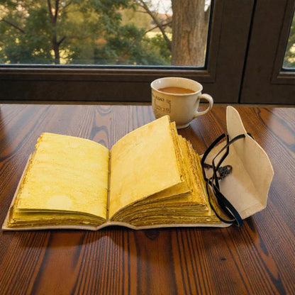 UV PRINT Leather Journal Notebook -Sketchbook grimoire journal - Book of Shadows vintage handbound Large Journal for Men and Women