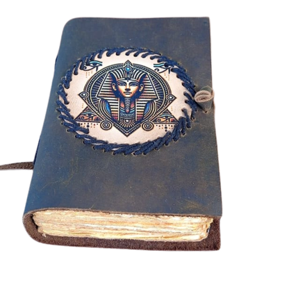 Leather Journal Notebook - Rustic Handmade Vintage Leather Bound Journals for Men and Women - Leather Craft Unlined Paper 200 Pages, (5" x 7")