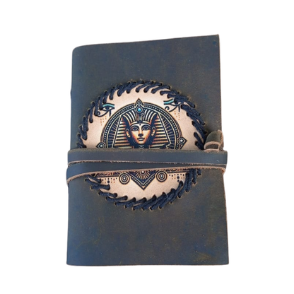 Leather Journal Notebook - Rustic Handmade Vintage Leather Bound Journals for Men and Women - Leather Craft Unlined Paper 200 Pages, (5" x 7")