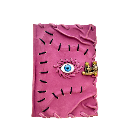 Prastara - Hocus Pocus Evil Eye Embossed  7X5" Handcrafted Leather Journal/Diary 200 Pages | 100% Genuine Leather