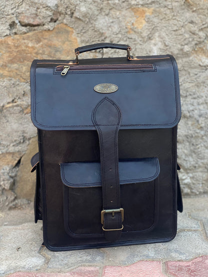 The Prastara Leather Goat genuine leather Men's Backpack