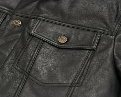 The Prastara Men's Black Lambskin Leather Jacket