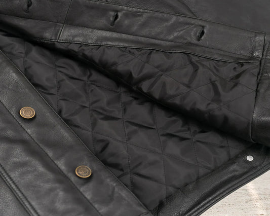The Prastara Men's Black Lambskin Leather Jacket