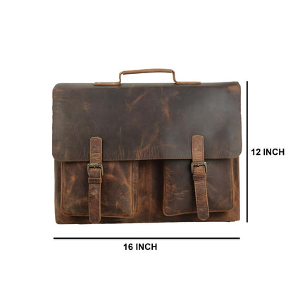 The Prastara Handcrafted Leather Laptop Bag