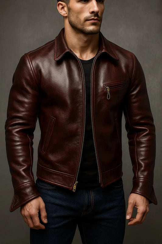 The Prastara Men’s Sheepskin Leather Jacket