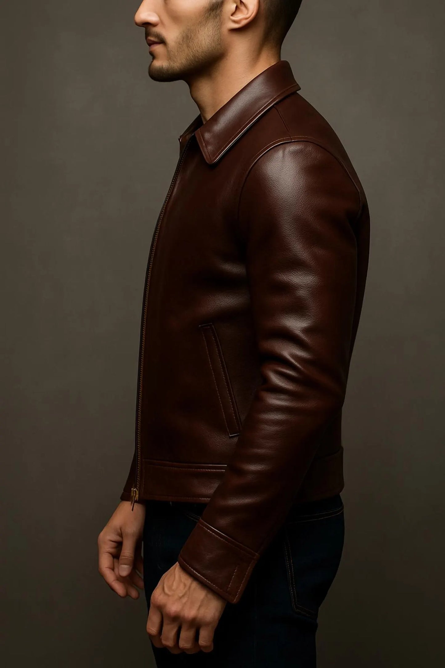 The Prastara Men’s Sheepskin Leather Jacket