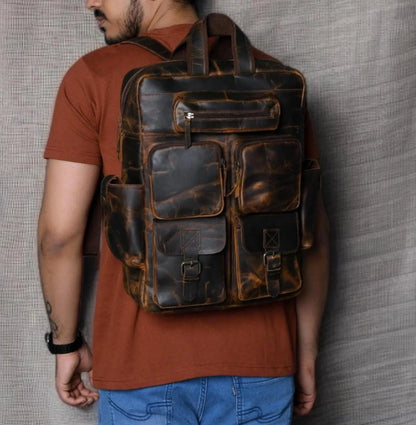 The Prastara Leather Backpack