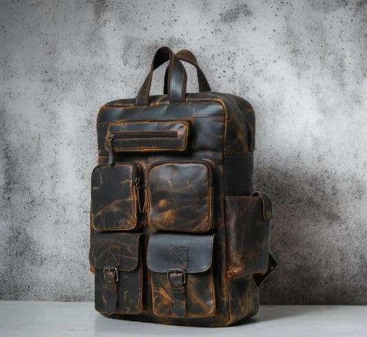 The Prastara Leather Backpack