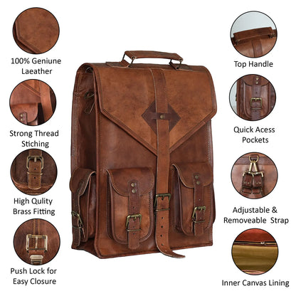 The Prastara Handcrafted Goat Leather Messenger Bag