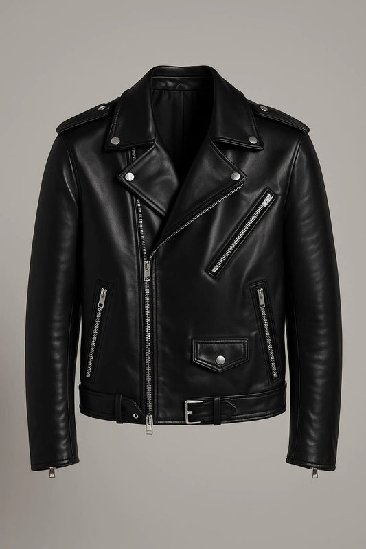 The Prastara Leather Jacket Men's handmade new style