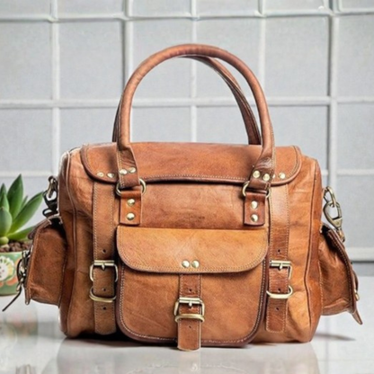 Leather Office travel Messenger Bag