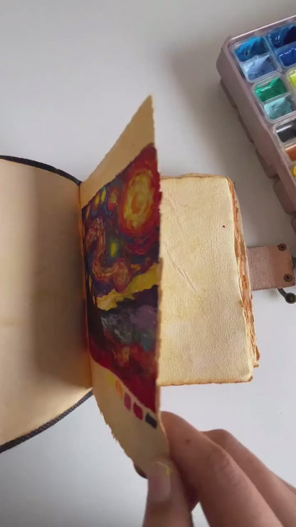 Book of Spells Leather Bound Journal  Grimoire Printed Diary Gothic Notebook  for Men and Women (The Devil)